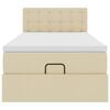 vidaXL Cadre de lit ottoman avec matelas crème 80x200 cm tissu