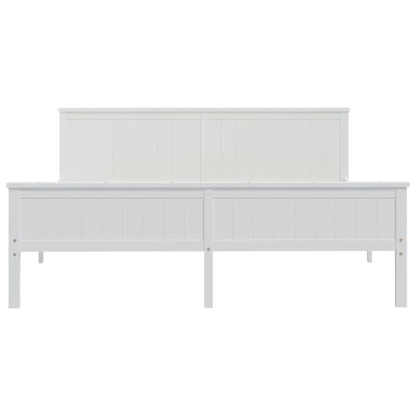 vidaXL Cadre de lit sans matelas blanc bois massif de pin 200x200 cm