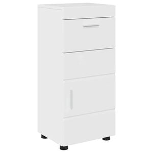 vidaXL Ensemble d'armoire de salle de bain TULUM Blanc brillant