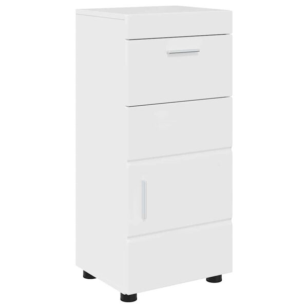 vidaXL Ensemble d'armoire de salle de bain TULUM Blanc brillant