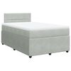vidaXL Sommier &agrave; lattes de lit et matelas gris clair 120x190cm velours