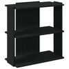 vidaXL Biblioth&egrave;que &agrave; 3 niveaux noir 60x30x60 cm bois d'ing&eacute;nierie
