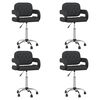 vidaXL Chaises pivotantes &agrave; manger lot de 4 noir similicuir
