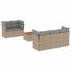 vidaXL Salon de jardin avec coussins 6 pcs beige r&eacute;sine tress&eacute;e
