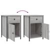 vidaXL Tables de chevet 2 pcs sonoma gris 40x42x60cm bois d'ing&eacute;nierie