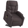 vidaXL Fauteuil inclinable de massage électrique Marron foncé Tissu