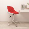 vidaXL Chaise de bureau pivotante Rouge et blanc Similicuir