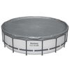 Bestway Couverture de piscine &Oslash;6,71 m Rond Polyester Gris