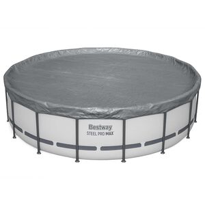 Bestway Couverture de piscine &Oslash;6,71 m Rond Polyester Gris