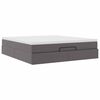 vidaXL Cadre de lit ottoman avec matelas gris 180x200 cm similicuir
