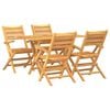vidaXL Ensemble &agrave; manger de jardin 5 pcs Bois de teck massif