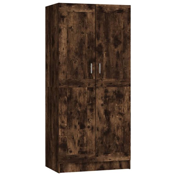 vidaXL Garde-robe Chêne fumé 82,5x51,5x180 cm Bois d'ingénierie