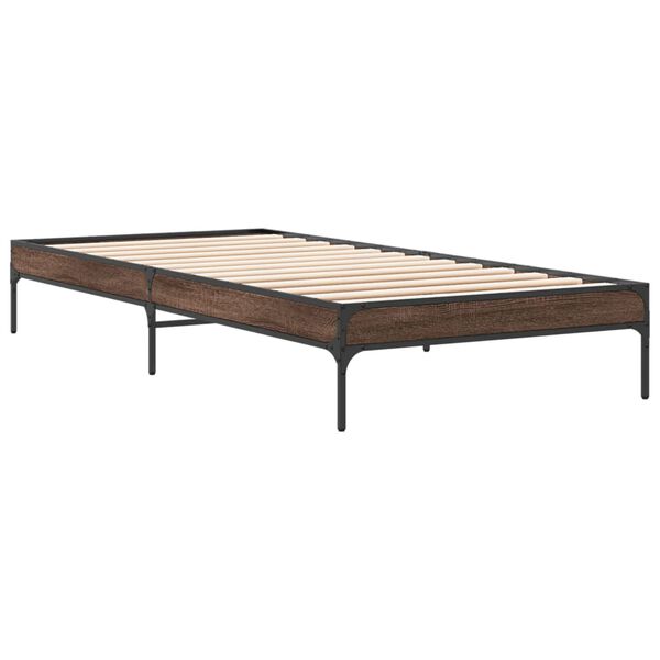 vidaXL Cadre de lit sans matelas ch&ecirc;ne marron 90x200 cm