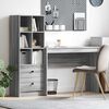 vidaXL Bureau avec tiroir 2 pcs Gris Sonoma