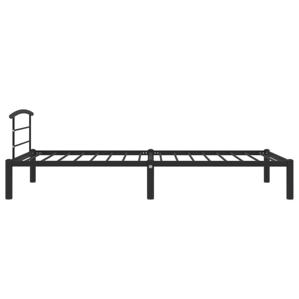 vidaXL Cadre de lit sans matelas noir m&eacute;tal 90x200 cm