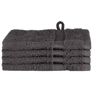 vidaXL Serviette Invit&eacute; SOLUND 4 pc Anthracite 15 x 21 cm 550 gsm