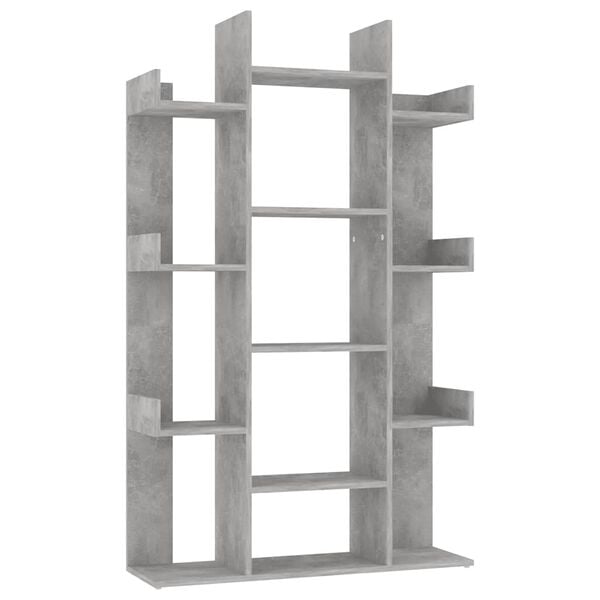 vidaXL Bibliothèque Gris béton 86x25,5x140 cm Bois d’ingénierie