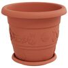 vidaXL Pots de plantes 6 pcs Rouge brique &Oslash; 26 x 21.5 cm Plastique
