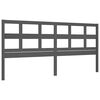 vidaXL Cadre de lit sans matelas gris 200x200 cm bois massif