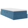 vidaXL Lit avec rangement et matelas Bleu fonc&eacute; 90 x 190 cm Velours