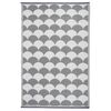 Esschert Design Tapis d'extérieur 180x121 cm Gris et blanc OC24