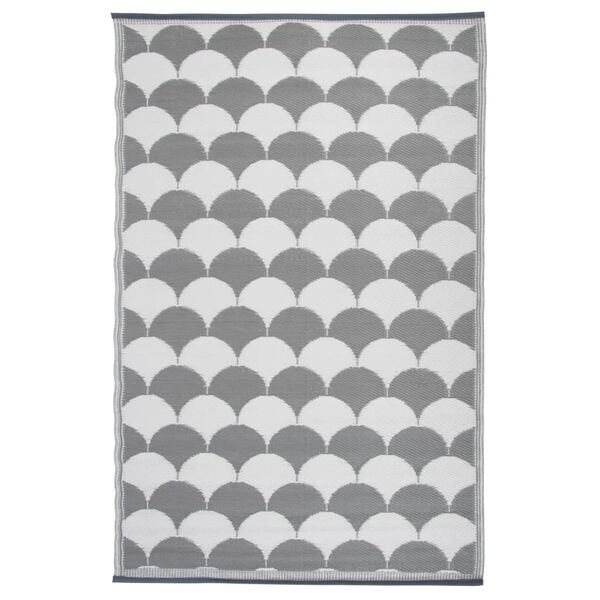 Esschert Design Tapis d'extérieur 180x121 cm Gris et blanc OC24