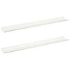 vidaXL &Eacute;tag&egrave;re flottante 2 pc Blanc 80 x 9 x 2,5 cm Acier
