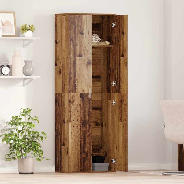 vidaXL Highboard Bois Ancien 60 x 35 x 180 cm Bois d'ing&eacute;nierie