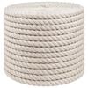 vidaXL Corde en Jute 12 mm Blanc Jute 100% Tossa