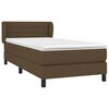 vidaXL Sommier &agrave; lattes de lit avec matelas Marron fonc&eacute; 90x190 cm