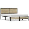 vidaXL Cadre de lit en m&eacute;tal sans matelas ch&ecirc;ne sonoma 140x190 cm