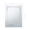 vidaXL Miroir &agrave; LED pour salle de bains et capteur tactile 60x80 cm