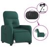 vidaXL Fauteuil inclinable &eacute;lectrique Vert fonc&eacute; Tissu