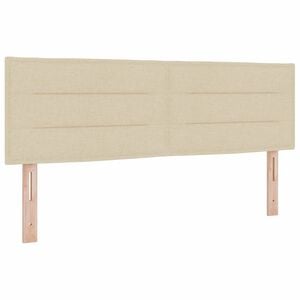 vidaXL T&ecirc;te de lit avec t&ecirc;te de lit Cr&egrave;me 144 cm Cuir synth&eacute;tique