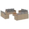 vidaXL Salon de jardin avec coussins 13 pcs beige r&eacute;sine tress&eacute;e