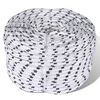 vidaXL Corde de bateau tress&eacute;e Polyester 6 mm 250 m Blanc