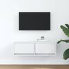vidaXL Meuble TV blanc 80x31x25,5 cm bois d'ing&eacute;nierie