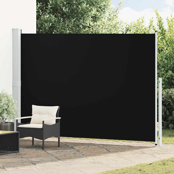vidaXL Auvent lat&eacute;ral r&eacute;tractable de patio 200x300 cm Noir