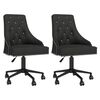 vidaXL Chaises pivotantes &agrave; manger lot de 2 Noir Velours