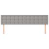 vidaXL T&ecirc;tes de lit 2 pcs Gris clair 100x5x78/88 cm Tissu