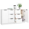 vidaXL Buffets 2 pcs blanc 60x30x70 cm Bois d'ingénierie