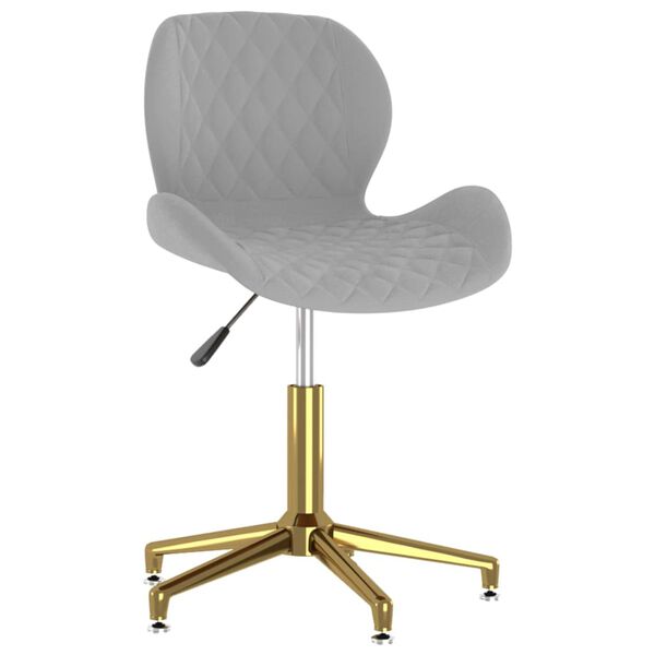 vidaXL Chaises pivotantes &agrave; manger lot de 2 gris clair velours