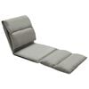 vidaXL Chaise pliable de sol Gris fonc&eacute; Microfibre