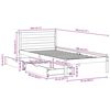 vidaXL Cadre de lit sans matelas 75x190 cm bois de pin massif