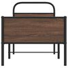 vidaXL Cadre de lit sans matelas 75x190cm ch&ecirc;ne marron bois ing&eacute;nierie