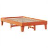 vidaXL Cadre de lit sans matelas cire marron 135x190cm bois pin massif