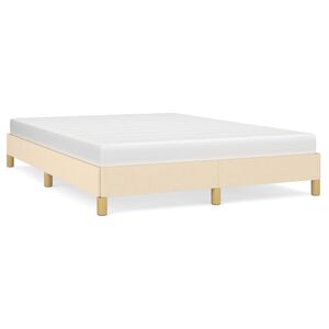 vidaXL Cadre de lit sans matelas cr&egrave;me 160x200 cm tissu