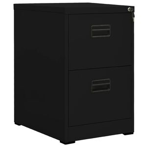 vidaXL Classeur Noir 46x62x72,5 cm Acier