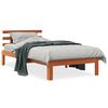vidaXL Cadre de lit sans matelas cire marron 90x200 cm bois pin massif