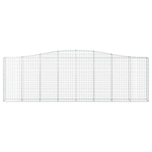 vidaXL Paniers à gabions arqués 5 pcs 400x30x120/140 cm Fer galvanisé